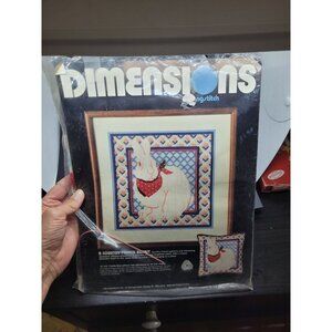 VTG Dimensions Country French Rabbit Longstitch Kit 12"x12 Pillow/Wall Hanging